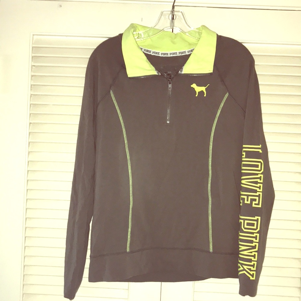 PINK yoga half zip